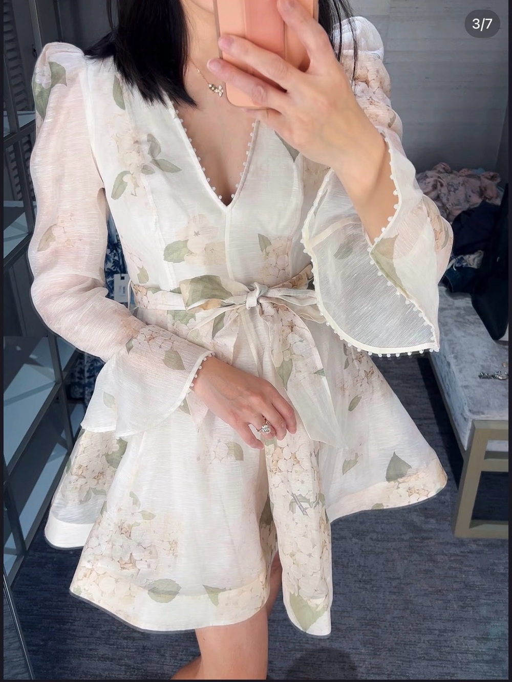 Zimmermann Balance Long Sleeve Mini Dress - AU3/US10- NWT